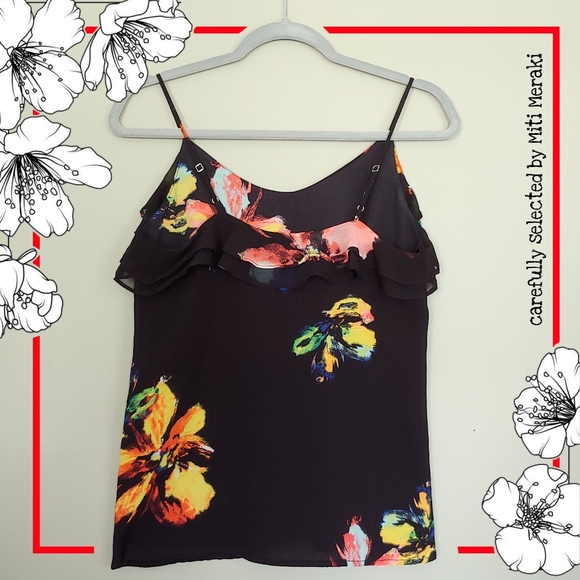 Mossimo Floral Ruffle Shirt Size XS - Picture 2 of 8